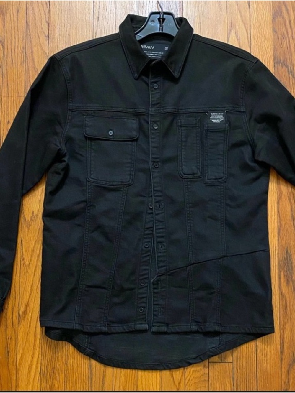 Vitaly - Retooled Trucker Shirt - Men’s Size Small - Vintage Black - Retail $110